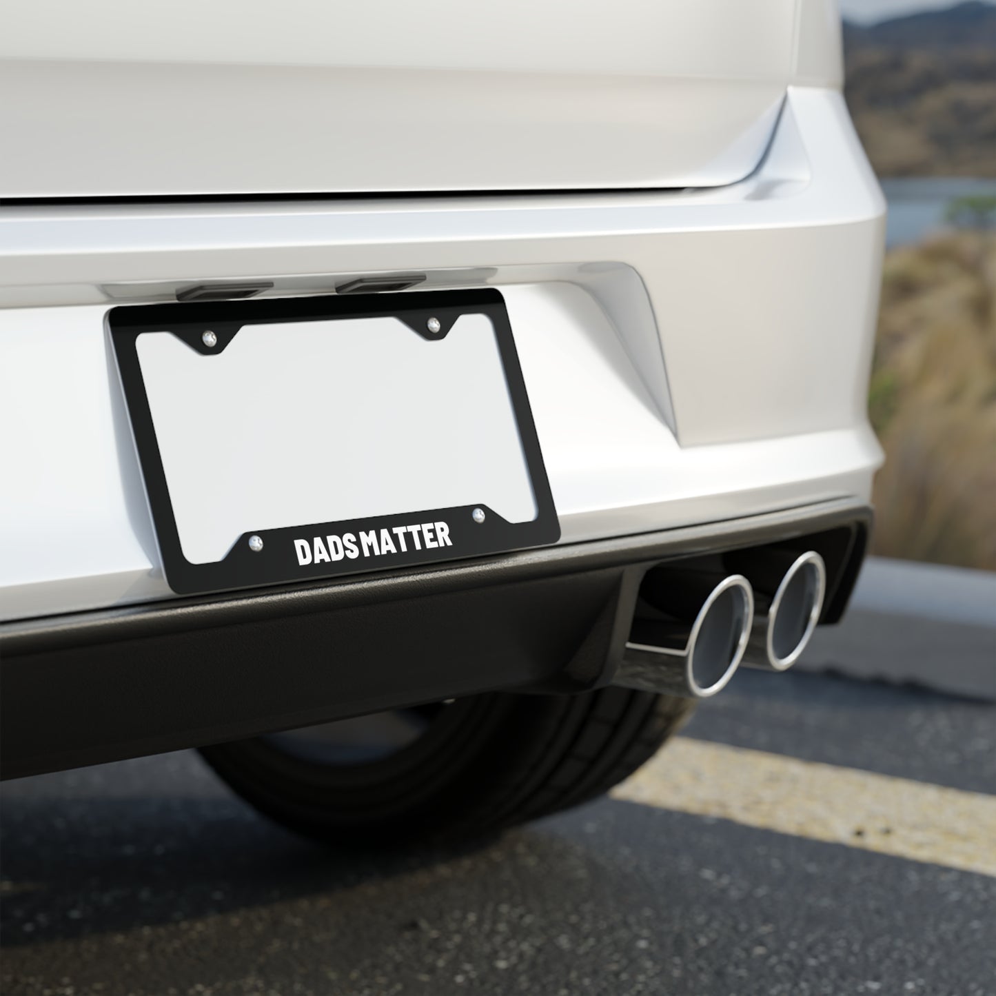 "Dads Matter" Metal License Plate Frame
