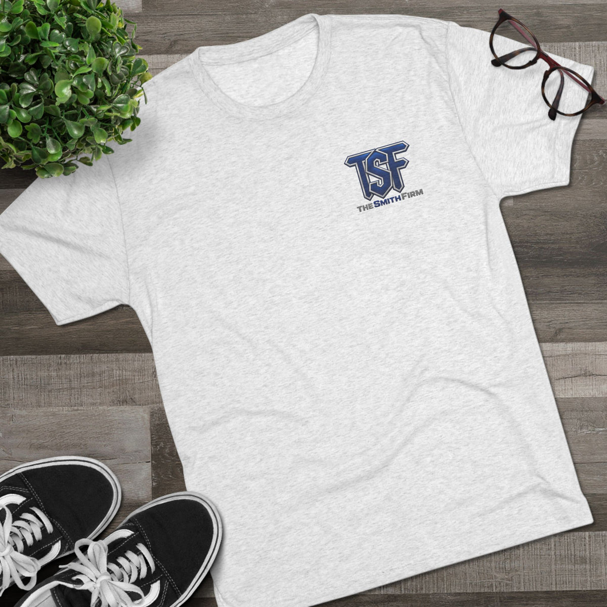 TSF Logo T‑Shirt — The Smith Firm "Sweats for You" Crew Tee