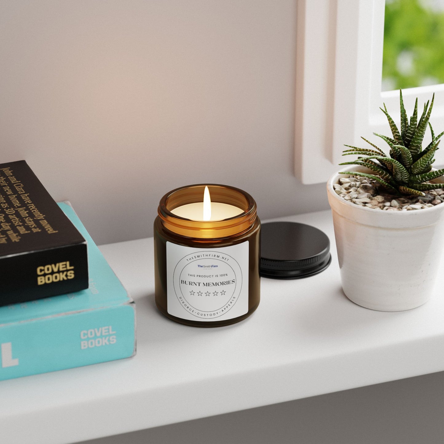 Burnt Memories Scented Soy Candle (Multi-Size, Amber Jar)