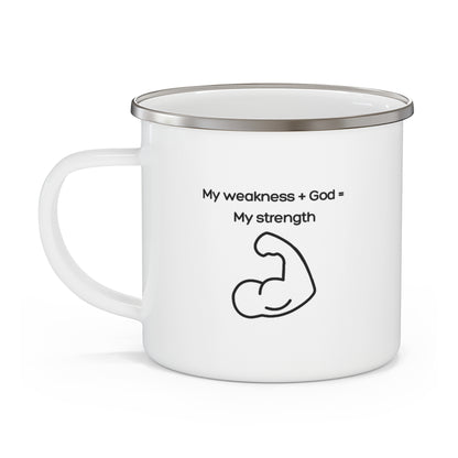 Dad Wear "My Strength" Enamel Camping Mug