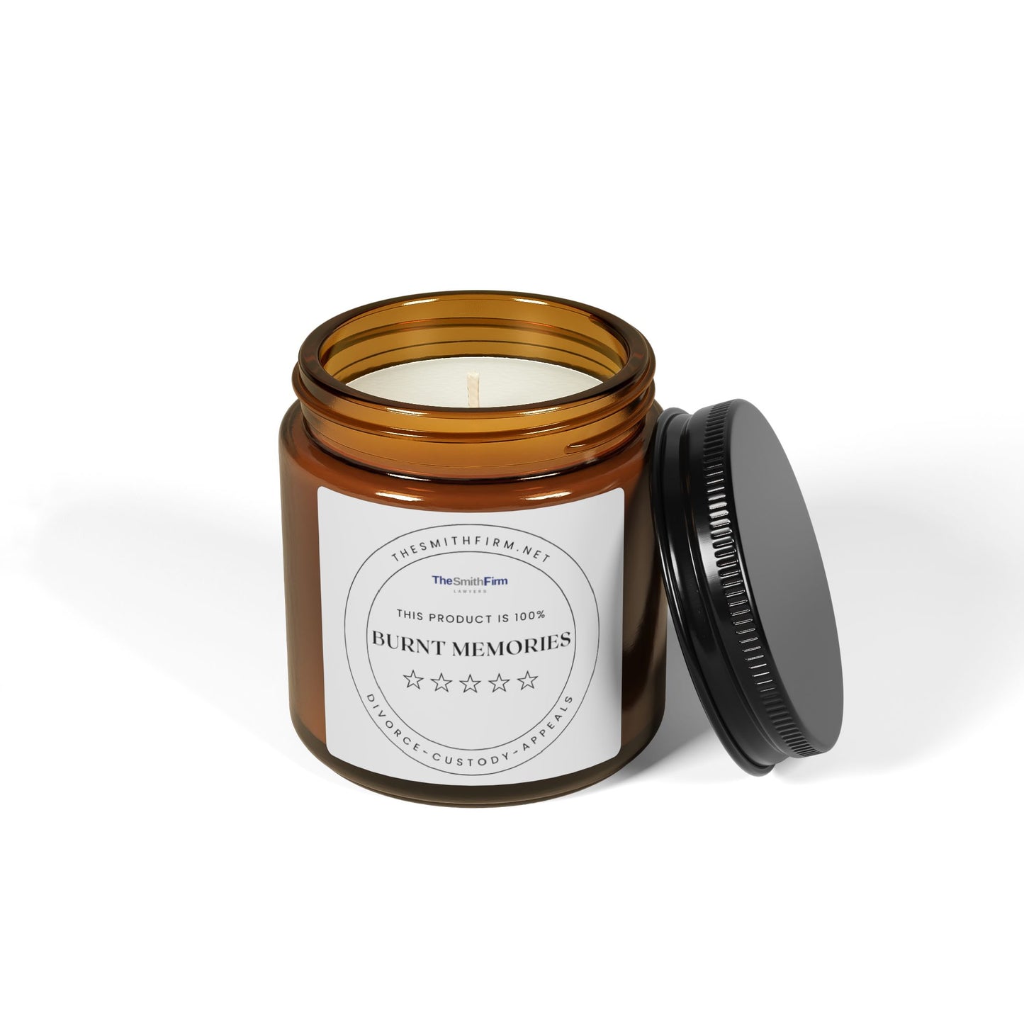Burnt Memories Scented Soy Candle (Multi-Size, Amber Jar)
