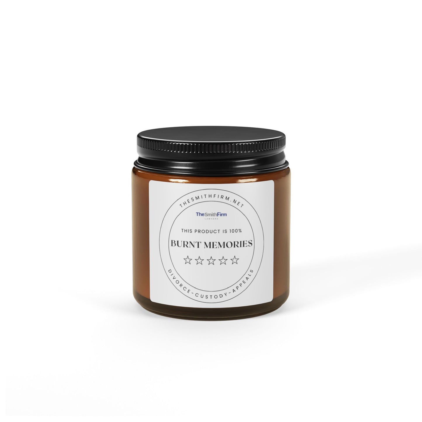 Burnt Memories Scented Soy Candle (Multi-Size, Amber Jar)
