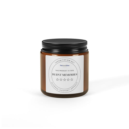 Burnt Memories Scented Soy Candle (Multi-Size, Amber Jar)