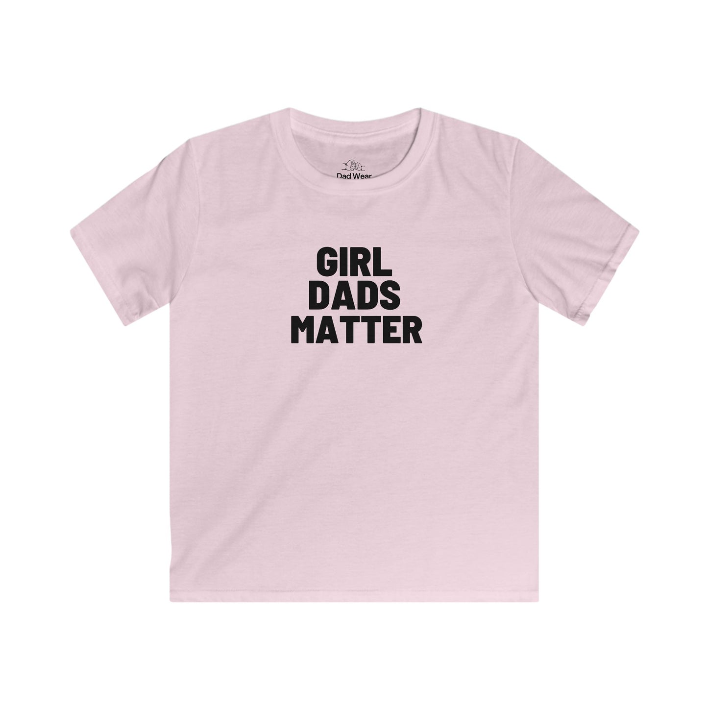 "Girl Dads Matter" Pink Kids Softstyle Tee